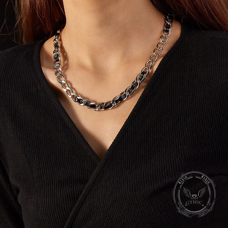 10mm Minimalist Stainless Steel Cuban Chain Necklace sold by GTHIC product image thumbnail 4