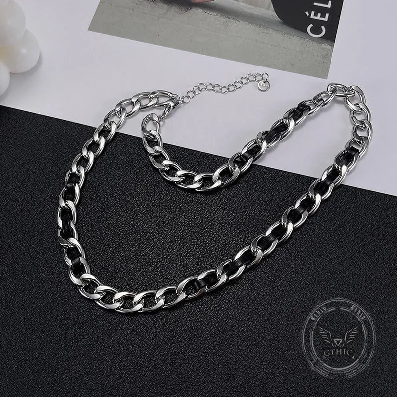 10mm Minimalist Stainless Steel Cuban Chain Necklace sold by GTHIC product image thumbnail 3
