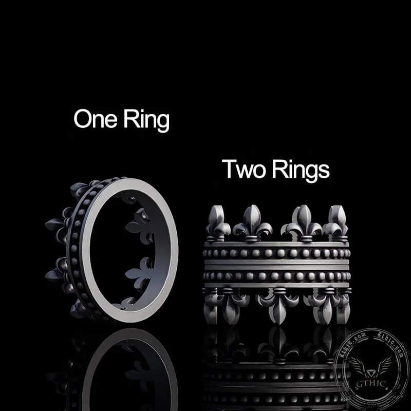 Vintage Fleur-De-Lis Crown Sterling Silver Ring sold by GTHIC product image thumbnail 2