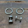 Simple Dumbbell Stainless Steel Hoop Earrings Set sold by GTHIC
