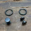 Simple Dumbbell Stainless Steel Hoop Earrings Set sold by GTHIC