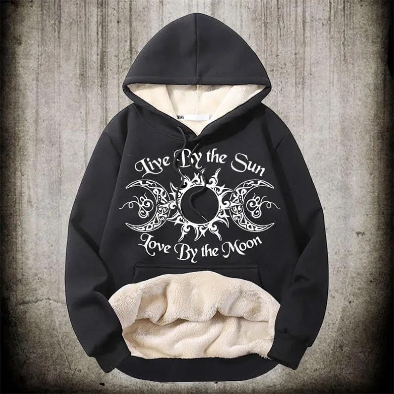 Triple Goddess Witch Polyester Fleece Hoodie sold by GTHIC