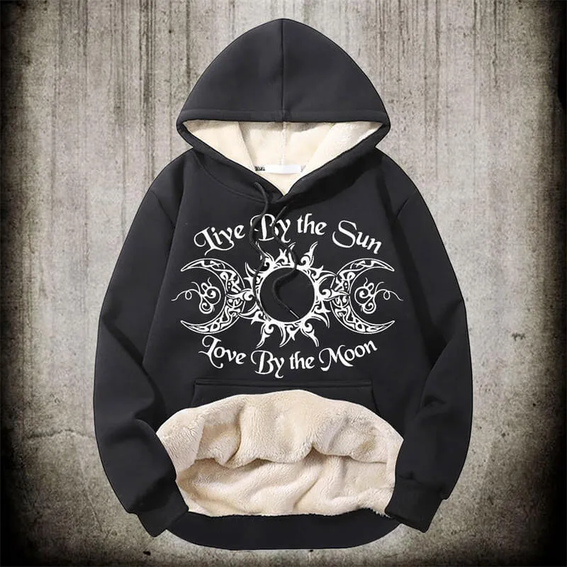 Triple Goddess Witch Polyester Fleece Hoodie sold by GTHIC