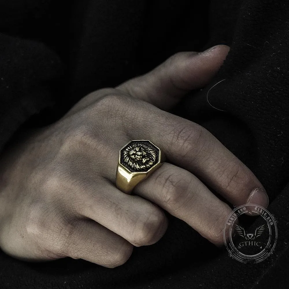 Fierce Lion Stainless Steel Ring sold by GTHIC product image thumbnail 2