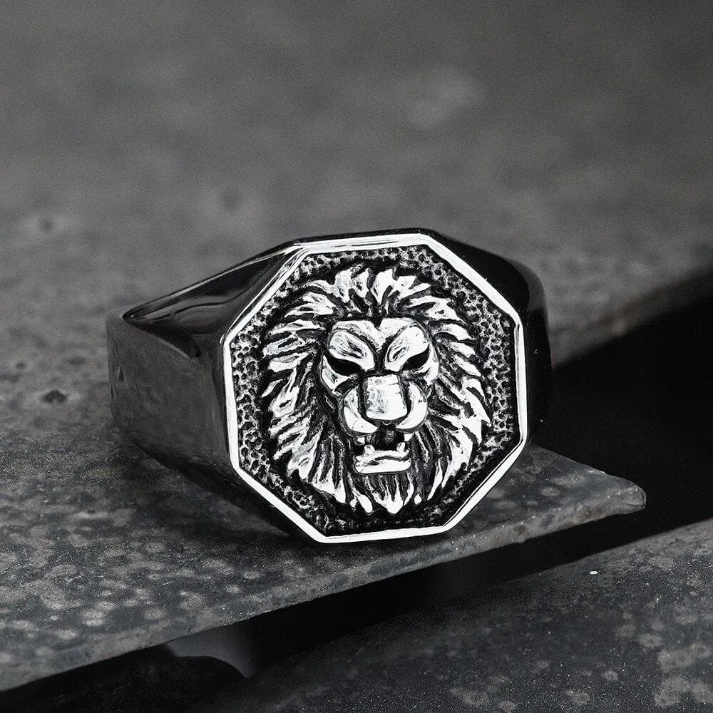 Fierce Lion Stainless Steel Ring sold by GTHIC product image thumbnail 3