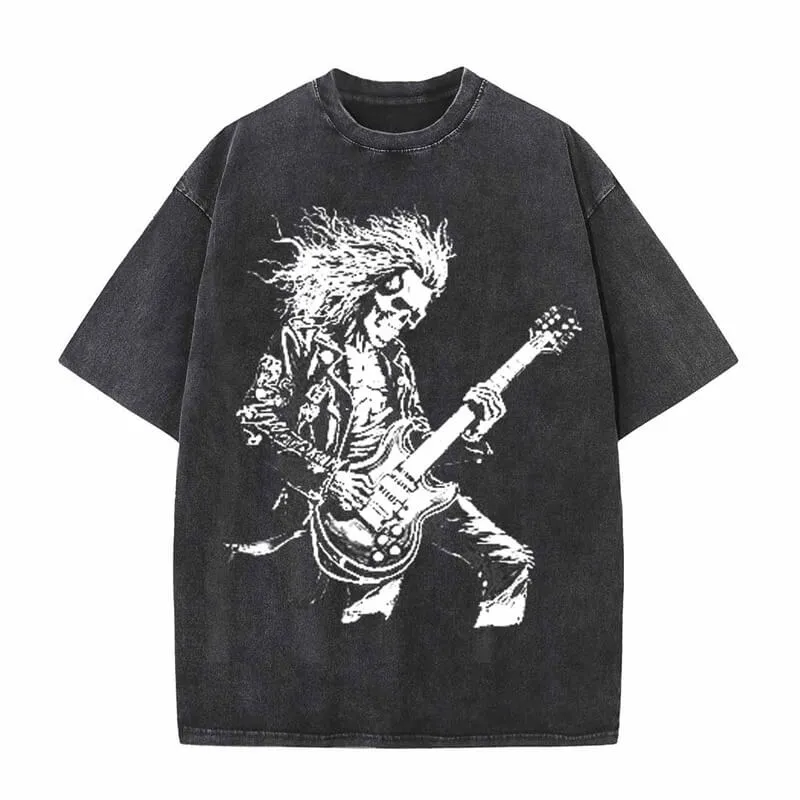 Vintage Washed Crazy Rock Guitar T-shirt sold by GTHIC