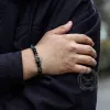Anchor Rudder Stainless Steel Beaded Bracelet sold by GTHIC
