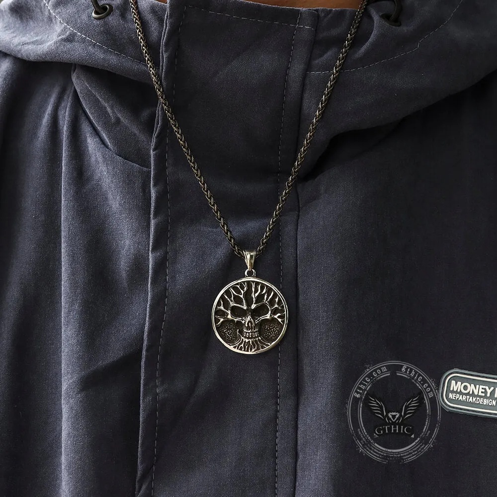 Gothic Skull Tree of Life Stainless Steel Pendant sold by GTHIC product image thumbnail 2