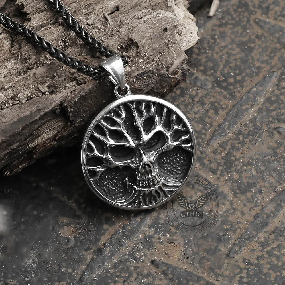 Gothic Skull Tree of Life Stainless Steel Pendant sold by GTHIC product image thumbnail 3