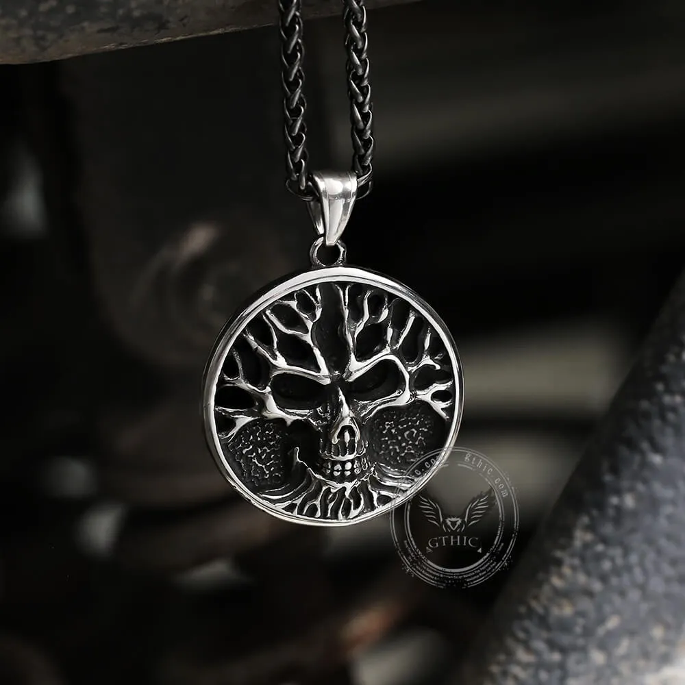 Gothic Skull Tree of Life Stainless Steel Pendant sold by GTHIC product image thumbnail 4