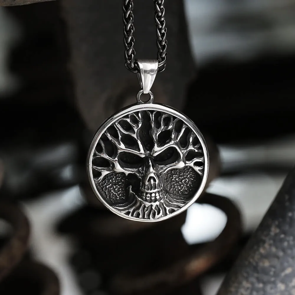 Gothic Skull Tree of Life Stainless Steel Pendant sold by GTHIC