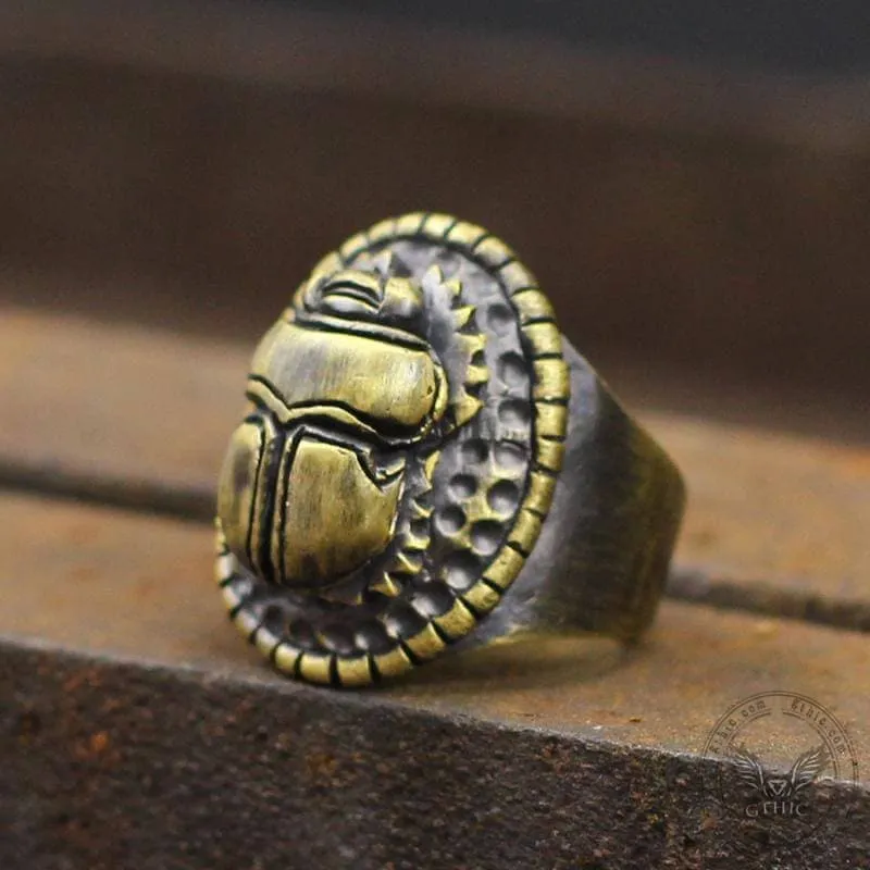Dung Beetle Brass Egypt Ring sold by GTHIC product image thumbnail 2