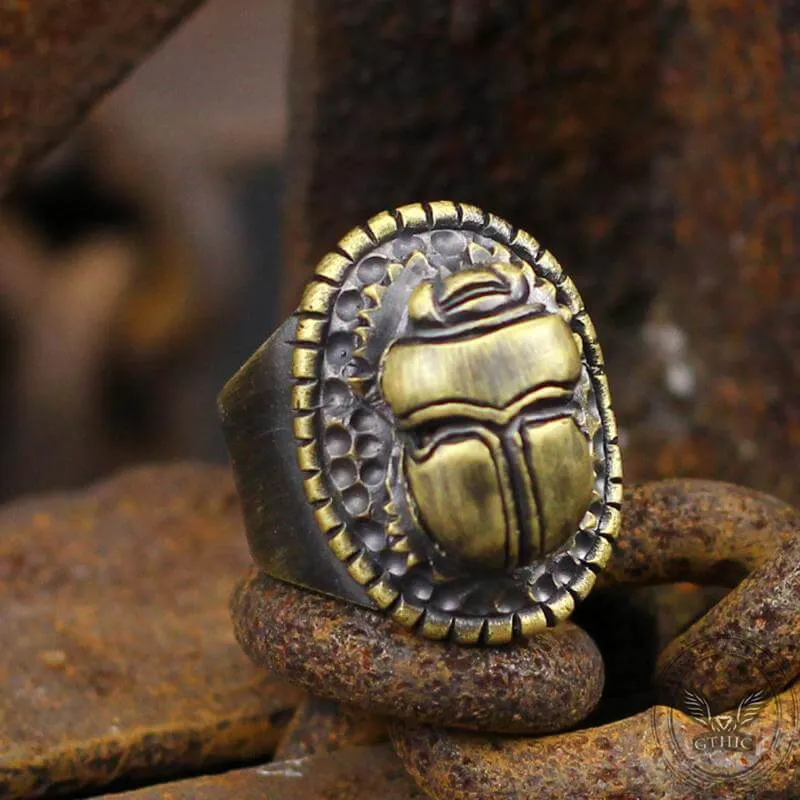 Dung Beetle Brass Egypt Ring sold by GTHIC product image thumbnail 4