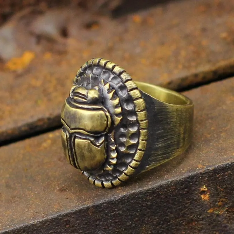 Dung Beetle Brass Egypt Ring sold by GTHIC product image thumbnail 5