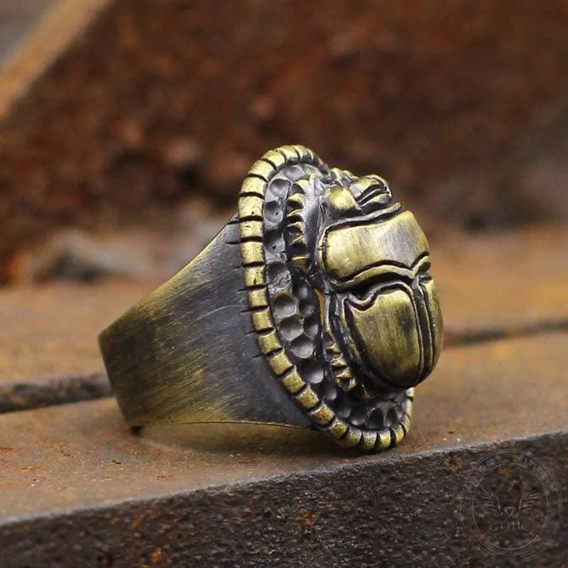 Dung Beetle Brass Egypt Ring sold by GTHIC product image thumbnail 3
