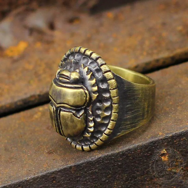 Dung Beetle Brass Egypt Ring sold by GTHIC