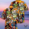 Hawaii Poker Card Dice Polyester Skull Shirt sold by GTHIC