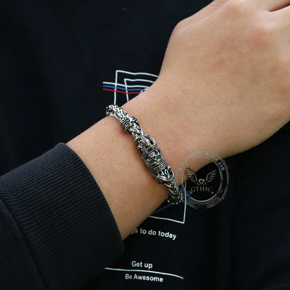 Snake Punk Stainless Steel Skull Bracelet sold by GTHIC product image thumbnail 2