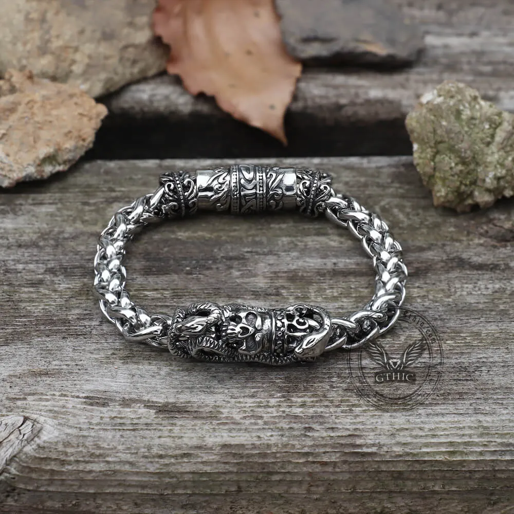 Snake Punk Stainless Steel Skull Bracelet sold by GTHIC product image thumbnail 4