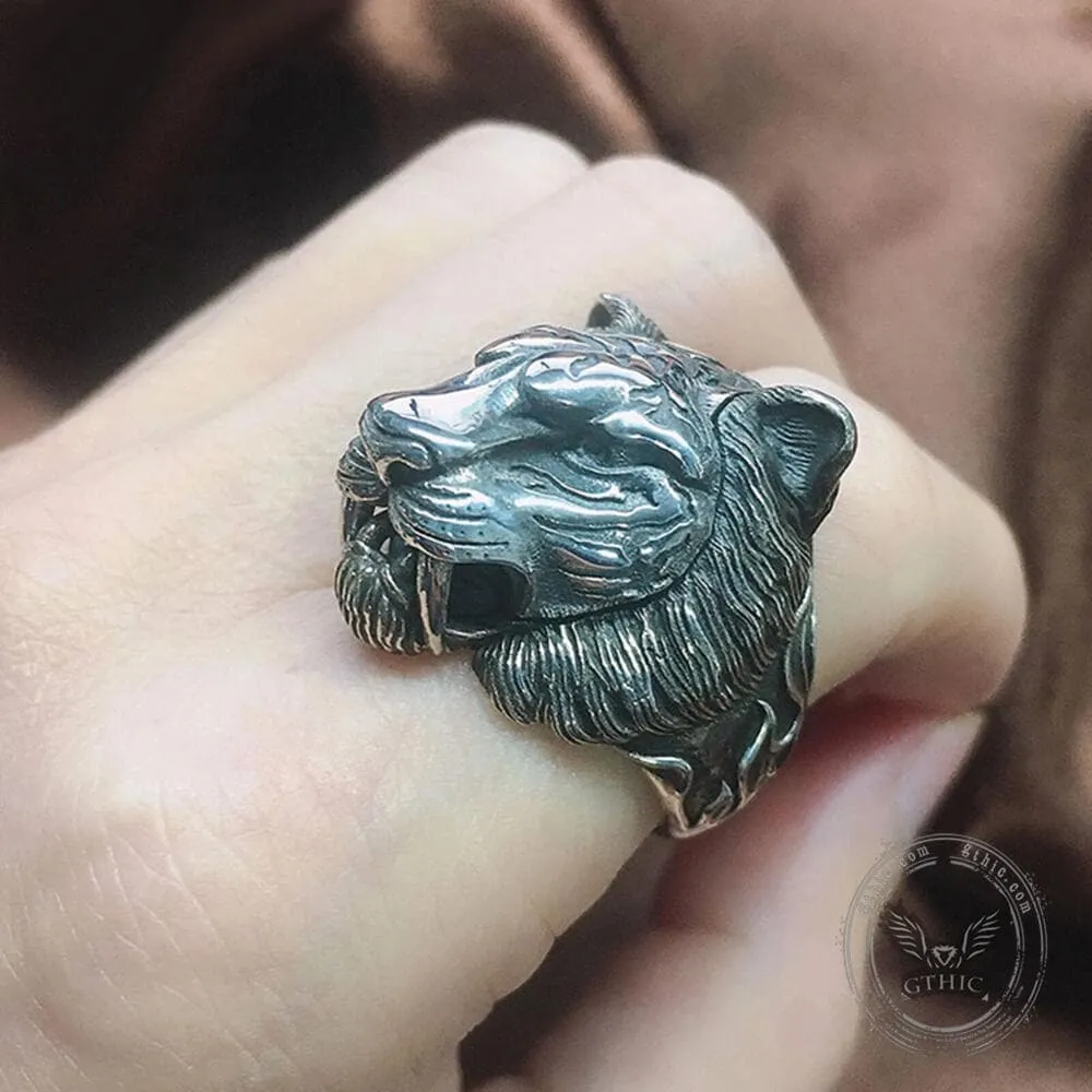 Roaring Tiger Sterling Silver Open Ring sold by GTHIC product image thumbnail 2