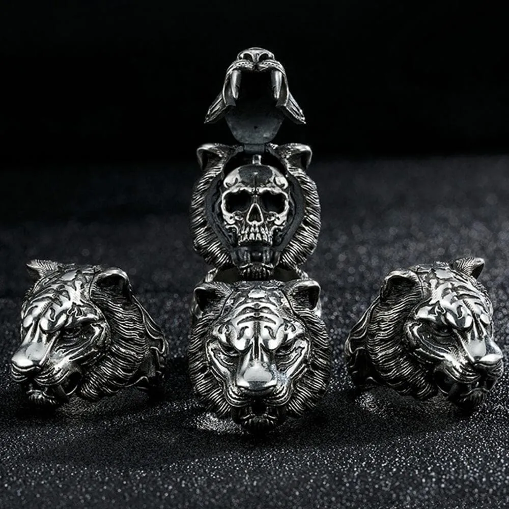 Roaring Tiger Sterling Silver Open Ring sold by GTHIC product image thumbnail 5