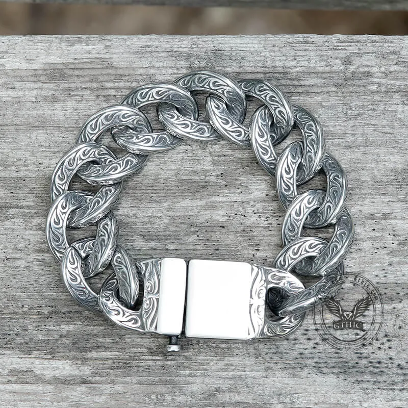 Vintage Carve Pattern Stainless Steel Bracelet sold by GTHIC product image thumbnail 5