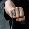 Mysterious Valknut Symbol Stainless Steel Ring sold by GTHIC