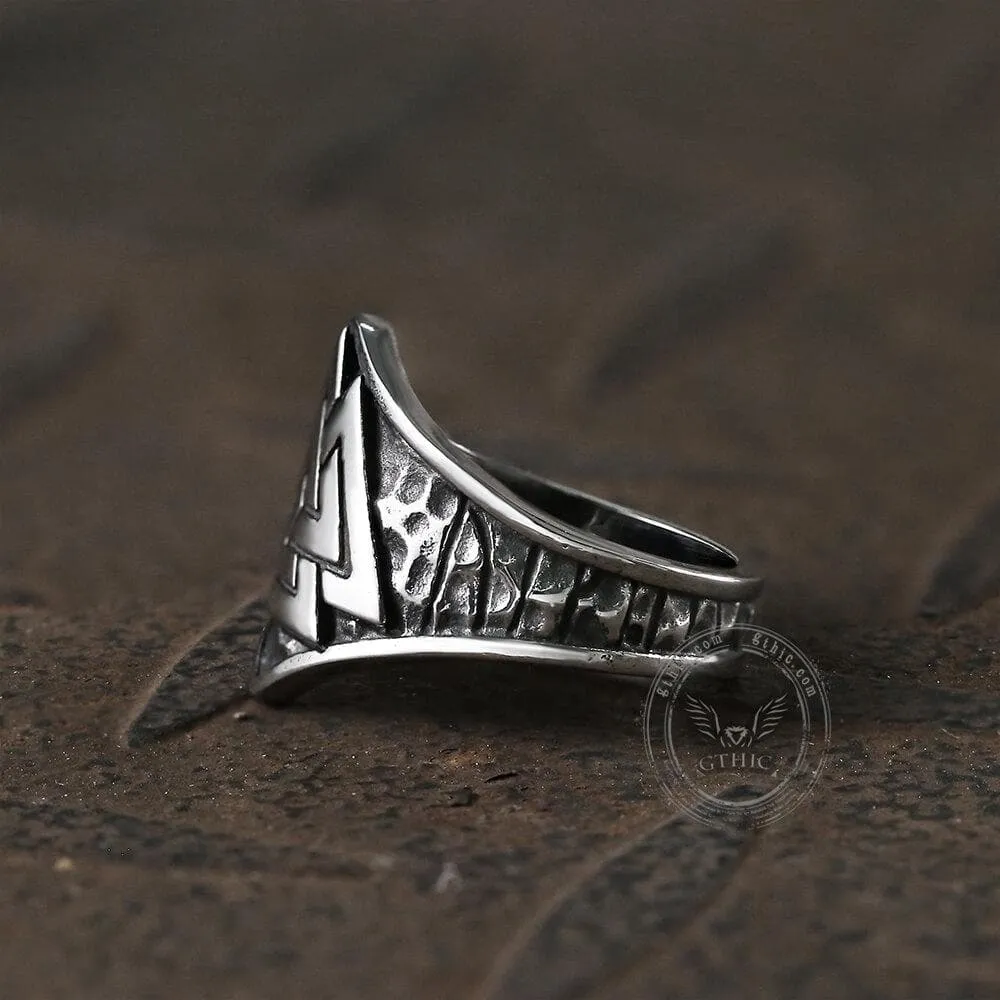 Mysterious Valknut Symbol Stainless Steel Ring sold by GTHIC product image thumbnail 5