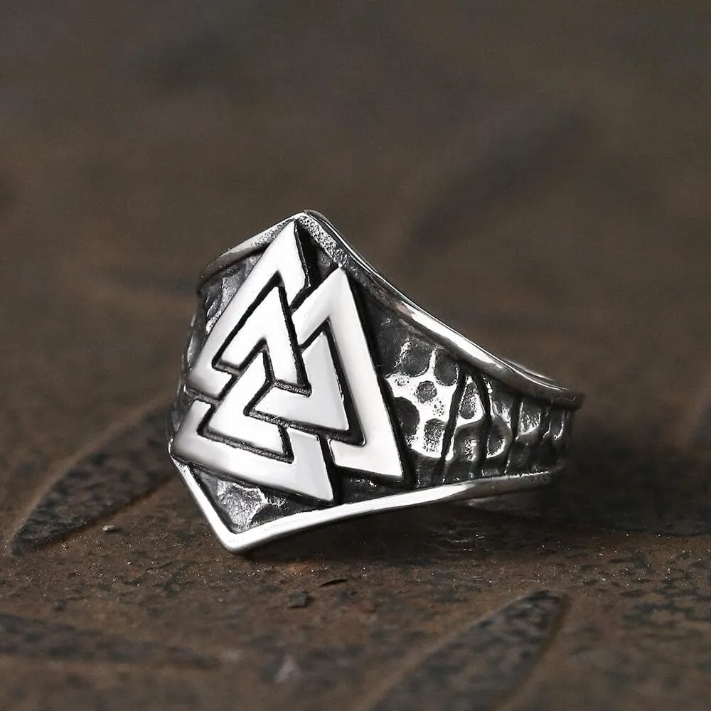 Mysterious Valknut Symbol Stainless Steel Ring sold by GTHIC