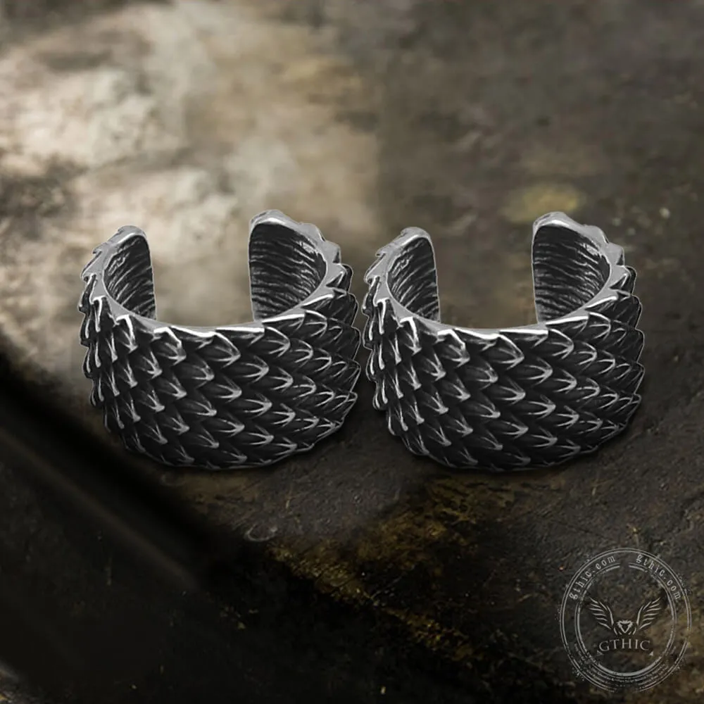 Dragon Scale Stainless Steel Ear Cuffs sold by GTHIC product image thumbnail 4