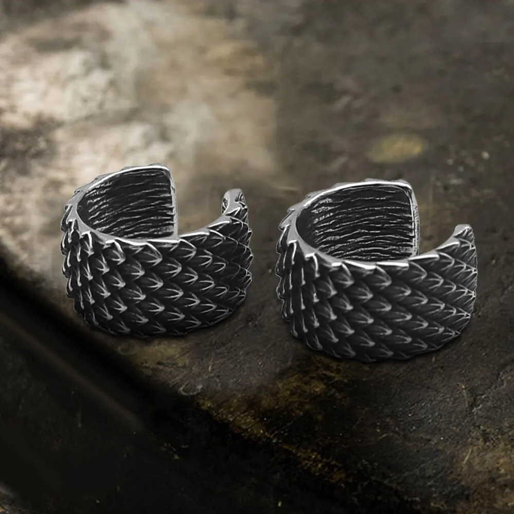 Dragon Scale Stainless Steel Ear Cuffs sold by GTHIC