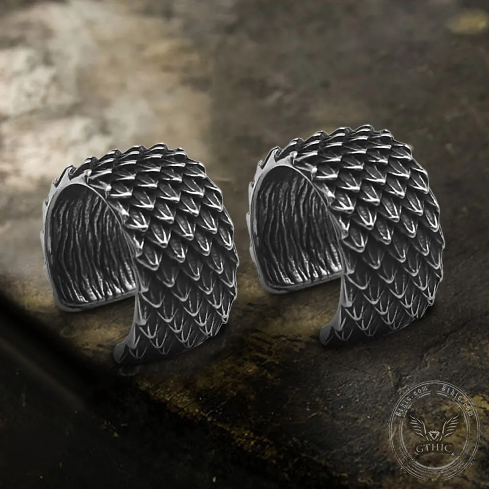Dragon Scale Stainless Steel Ear Cuffs sold by GTHIC product image thumbnail 3