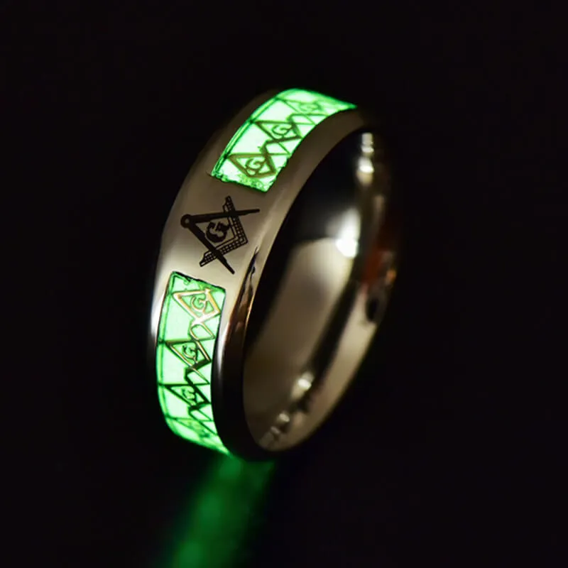 Luminous AG Stainless Steel Masonic Ring sold by GTHIC product image thumbnail 3