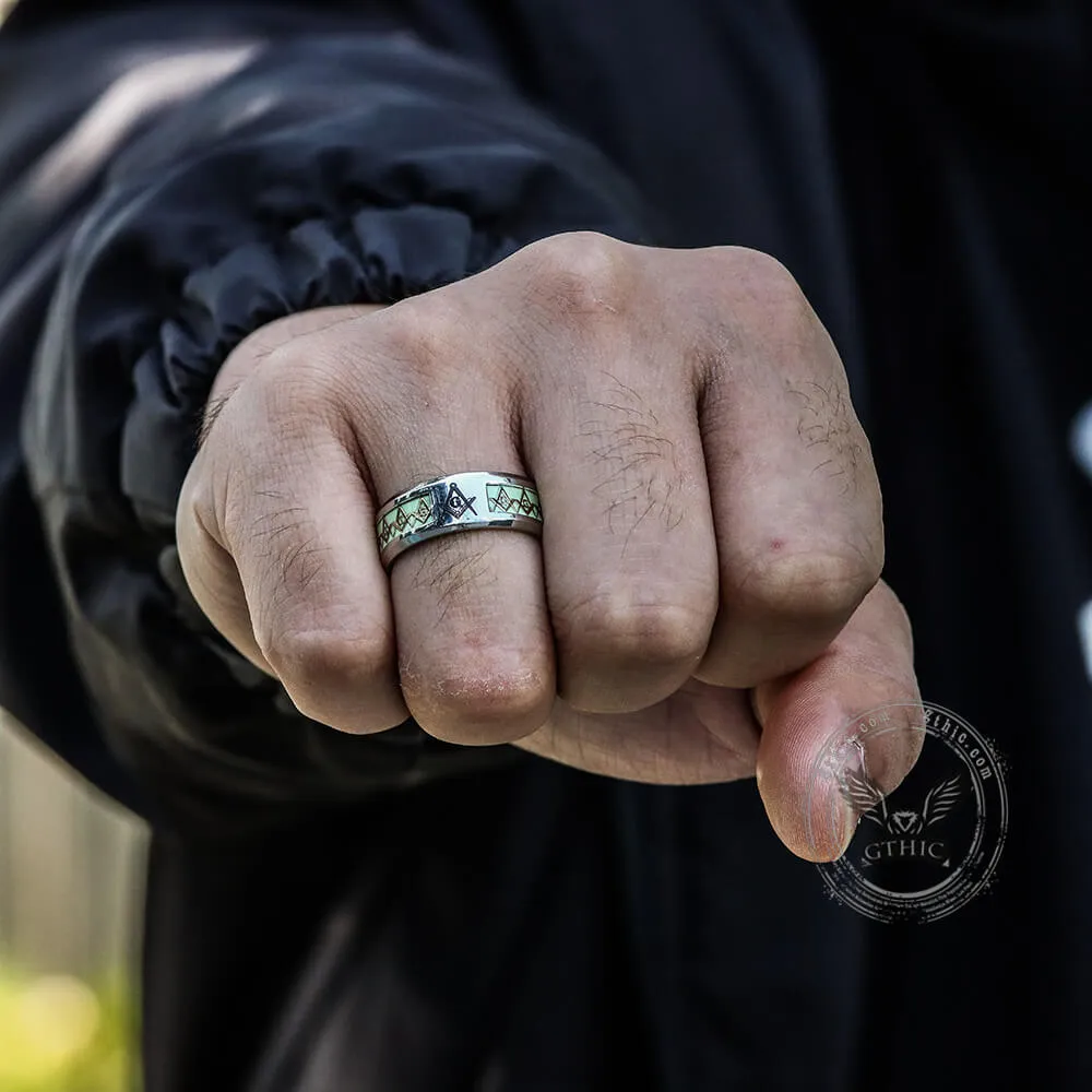 Luminous AG Stainless Steel Masonic Ring sold by GTHIC product image thumbnail 2