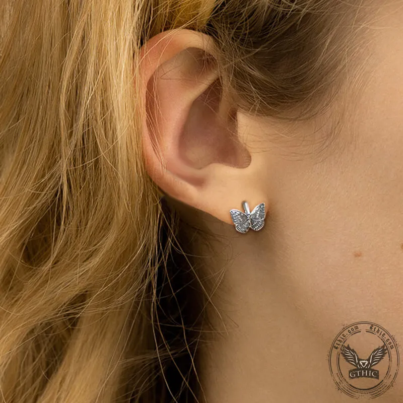 Hollow Out Butterfly Sterling Silver Huggie Earrings sold by GTHIC product image thumbnail 2