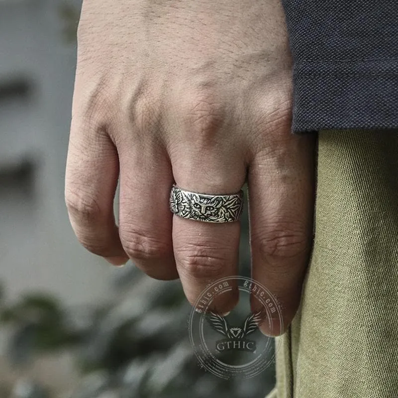 Cat In Flowers Alloy Ring sold by GTHIC product image thumbnail 2