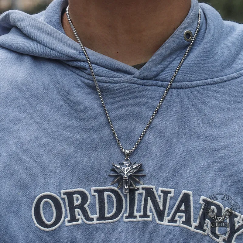 Wild Hunt Wolf Head Stainless Steel Pendant sold by GTHIC product image thumbnail 4