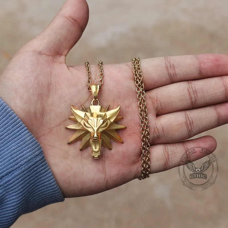 Wild Hunt Wolf Head Stainless Steel Pendant sold by GTHIC product image thumbnail 2