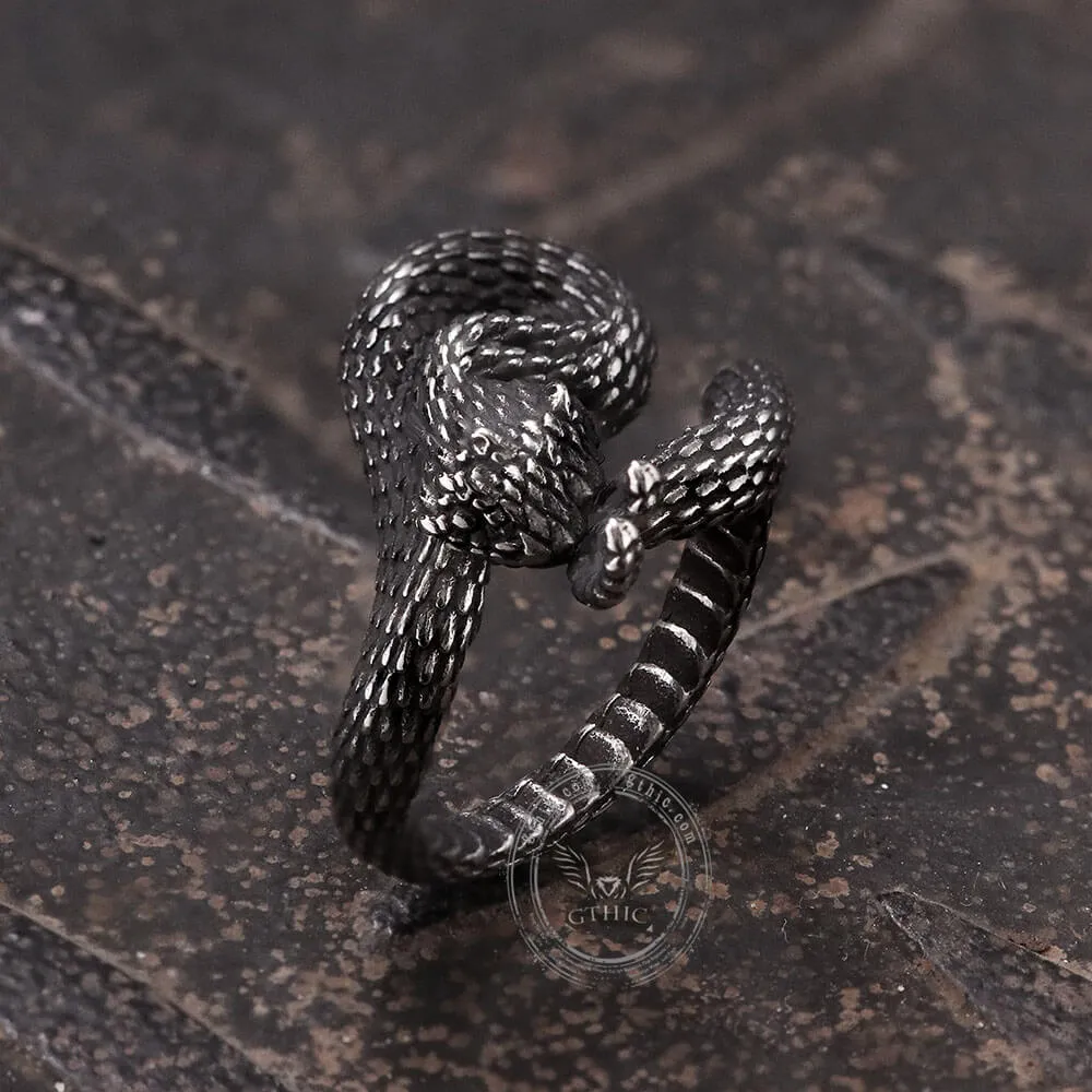 Entwined Snake Stainless Steel Ring sold by GTHIC product image thumbnail 5