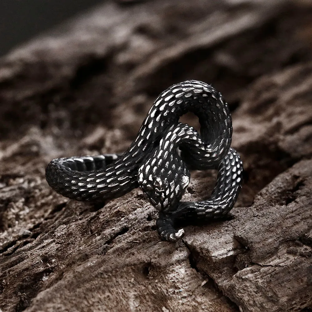 Entwined Snake Stainless Steel Ring sold by GTHIC product image thumbnail 3