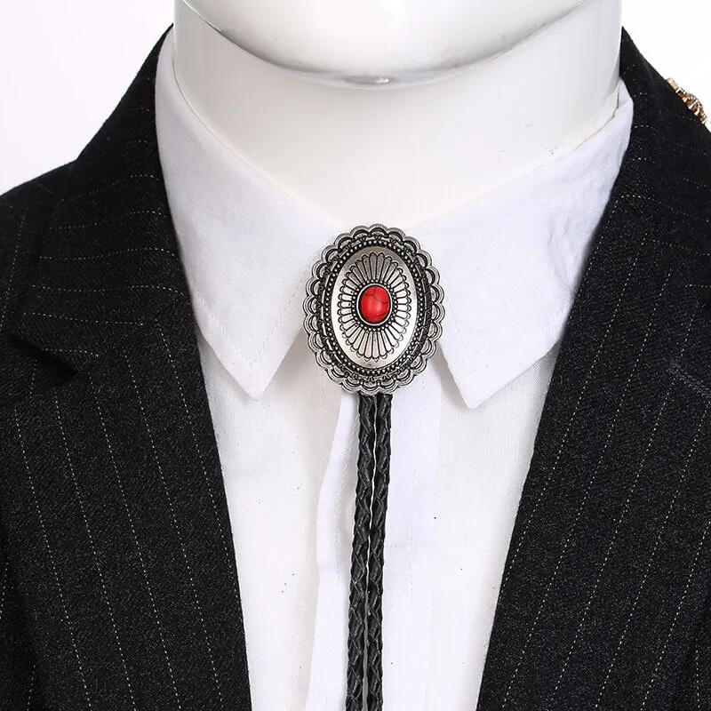 Vintage Flower Design Gem Alloy Bolo Tie sold by GTHIC