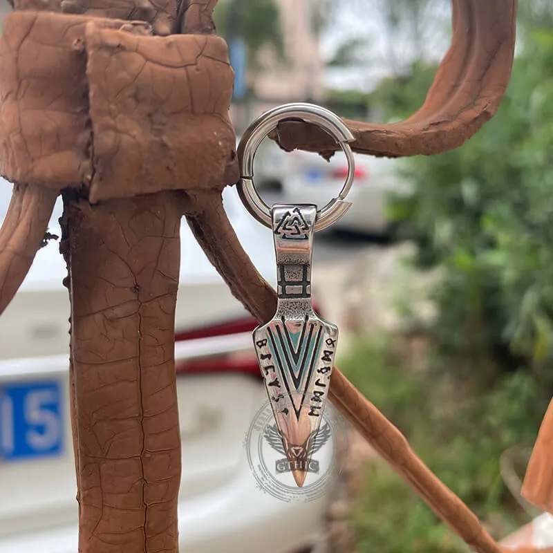 Viking Spear Head Valknut Stainless Steel Earrings sold by GTHIC product image thumbnail 4