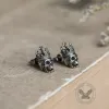 Skull King Crown Sterling Silver Stud Earrings sold by GTHIC