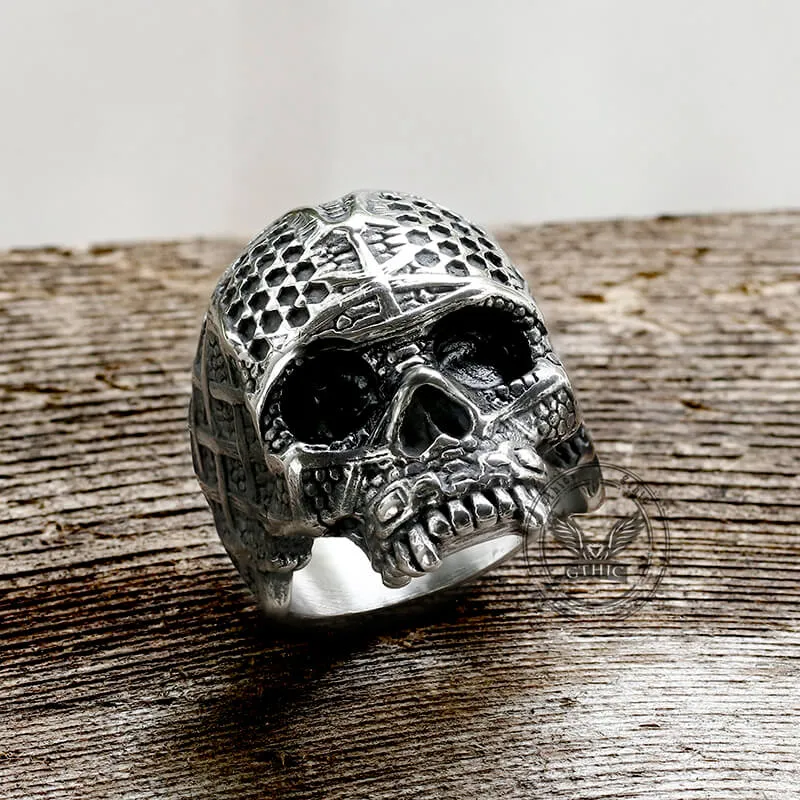 Punk Calvarium Skull Stainless Steel Ring sold by GTHIC product image thumbnail 5