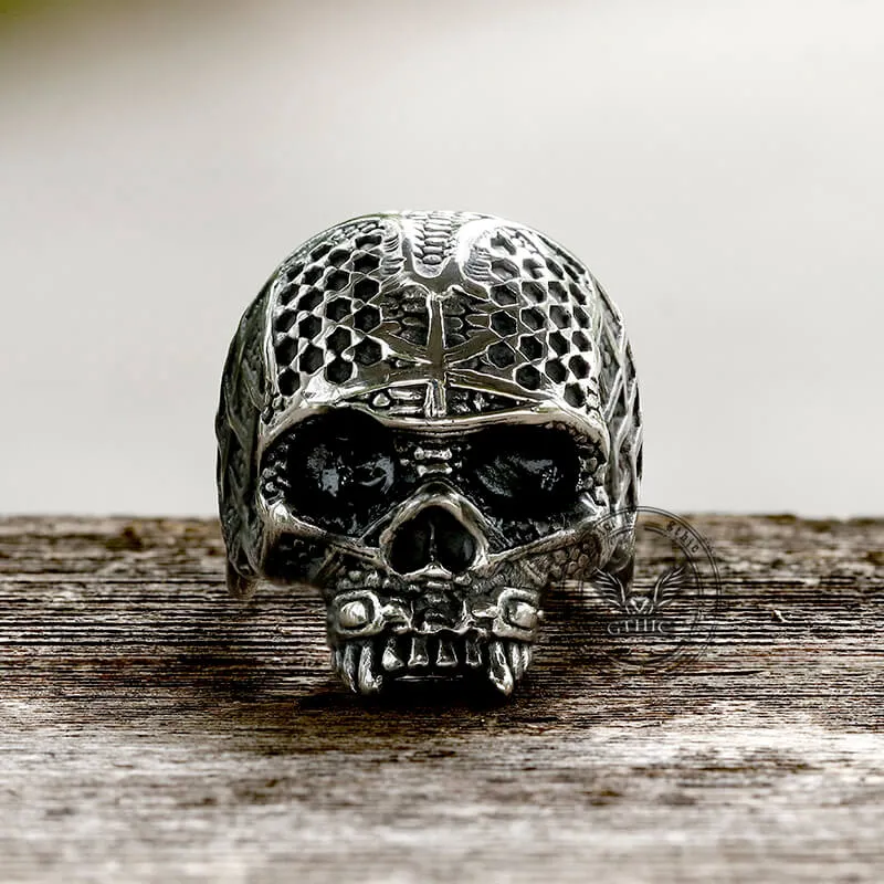 Punk Calvarium Skull Stainless Steel Ring sold by GTHIC product image thumbnail 3