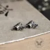 Skull King Crown Sterling Silver Stud Earrings sold by GTHIC