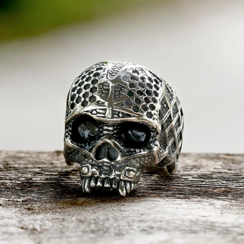 Punk Calvarium Skull Stainless Steel Ring sold by GTHIC