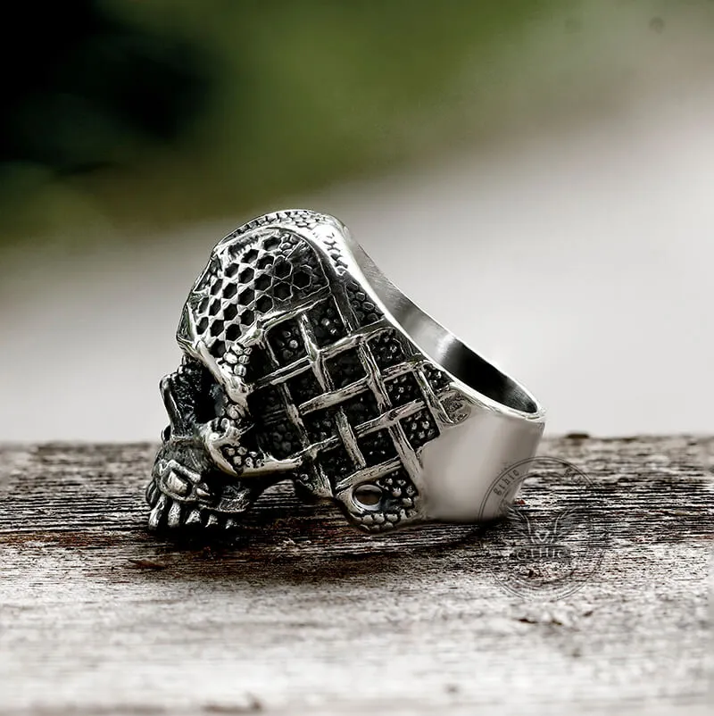 Punk Calvarium Skull Stainless Steel Ring sold by GTHIC product image thumbnail 4