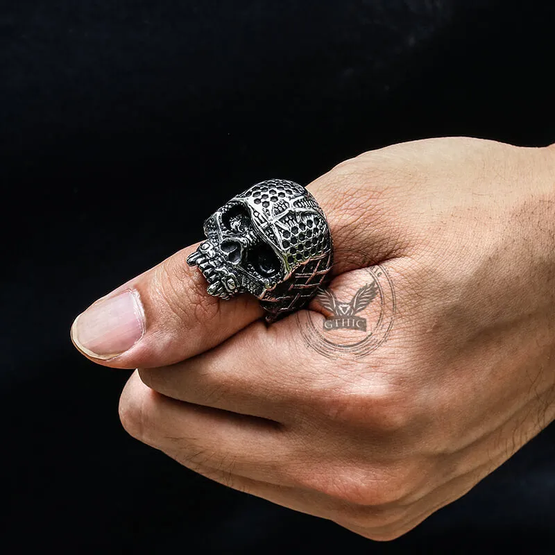 Punk Calvarium Skull Stainless Steel Ring sold by GTHIC product image thumbnail 2
