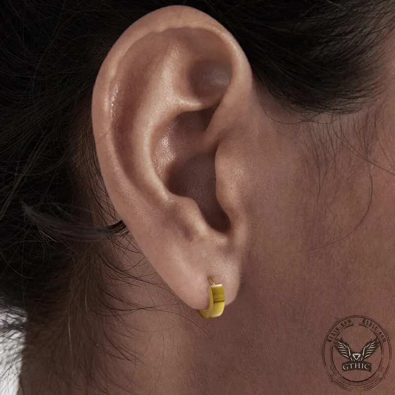 Minimalist Solid Color Stainless Steel Huggie Earrings sold by GTHIC product image thumbnail 2